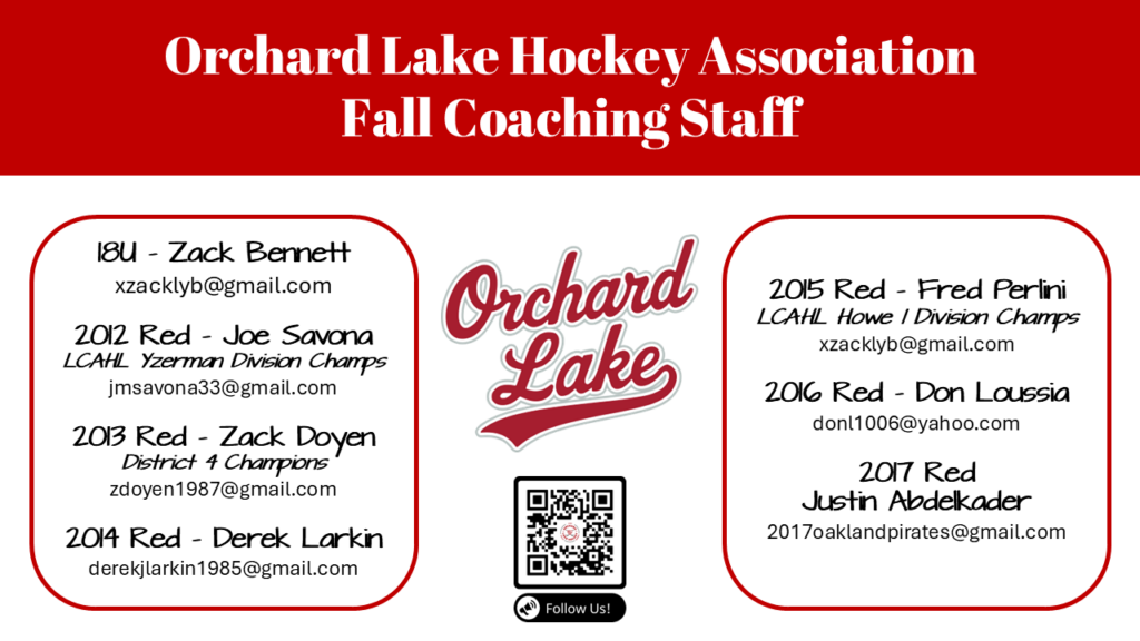 OLHA Fall Coaching Staff